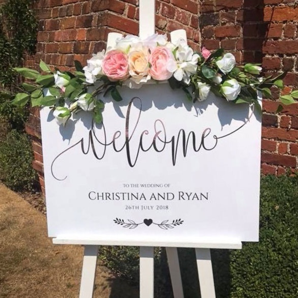 wedding welcome sign custom made 20x30 foam board